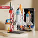 107-Piece DIY Space Rocket & Spaceship Building Set — Launch Centre Model (Plastic Bricks)
