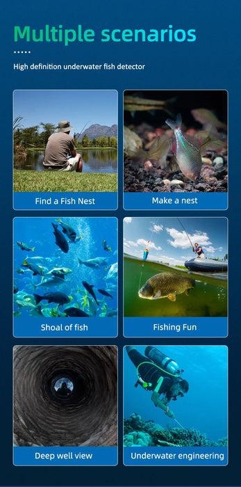 220° Underwater Fishing Camera — Handheld 4.3in LCD, 1080P Live View with Night Vision