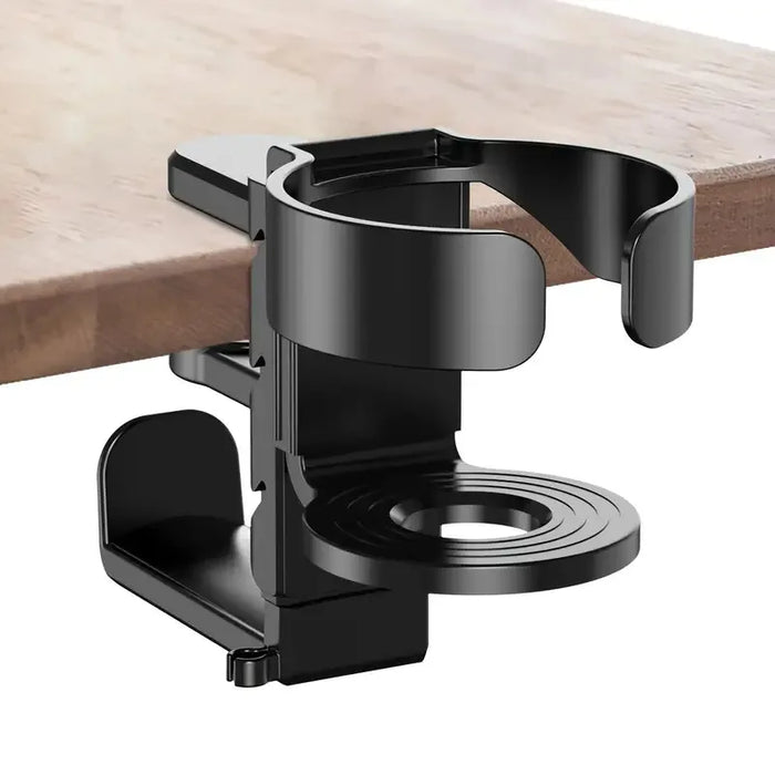 2-in-1 No‑Drill Desktop Cup Holder & Headphone Hook for Computer Desk