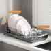 Extendable Dish Drying Rack — Space-saving Large Capacity Utensil & Dinnerware Organiser