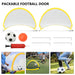 2-Pack Portable Pop‑Up Football Goals – Foldable Training Set with Inflatable Ball & Pump