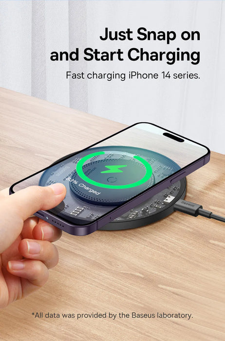 15W Fast Wireless Charging Pad – Transparent Qi Charger for iPhone & Android