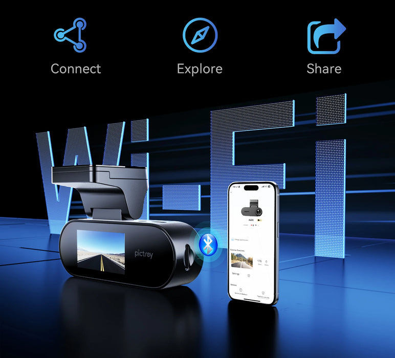 A400 4K Dash Cam — ADAS, Wi‑Fi, 1.9″ IPS Screen & Night Vision