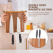 Acacia Wood Magnetic Knife Block – Kitchen Knife Rack with Strong Magnets