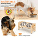 Adjustable Elevated Pet Feeder with 2 Stainless Steel Bowls – 6 Heights, 15° Tilt