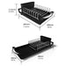 Extendable Dish Drying Rack — Space-saving Large Capacity Utensil & Dinnerware Organiser
