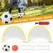 2-Pack Portable Pop‑Up Football Goals – Foldable Training Set with Inflatable Ball & Pump