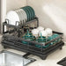 Adjustable Double-Layer Dish & Bowl Drainer – Space-saving Kitchen Rack