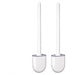 Wall-Mounted Silicone Toilet Brush Set — Easy Install, Long Handle with Portable Holder