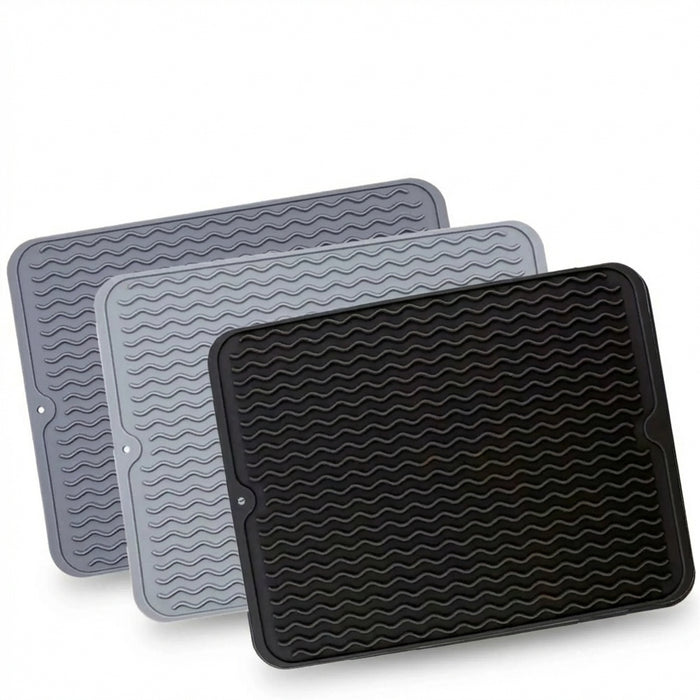 Foldable Silicone Drying Mat — Heat-resistant, Anti-slip Kitchen Drain Mat