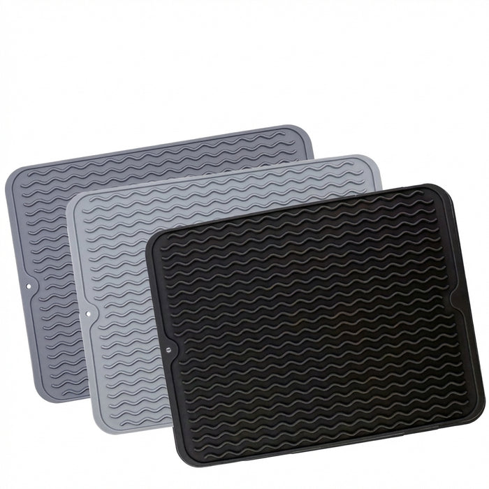 Foldable Silicone Drying Mat — Heat-resistant, Anti-slip Kitchen Drain Mat