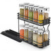 Slide Spice Rack Organizer — 2- or 4-Tier Pull-Out Metal Spice Drawer for Kitchen & Dining