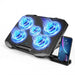Laptop Cooling Pad 12–17 inch — 5 Quiet Fans, Adjustable Angles & Phone Holder