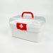 2-Tier Plastic Medicine Box with Handle — Large Capacity First‑Aid Organiser