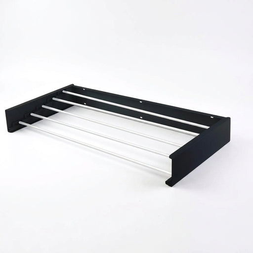 80cm Wall-Mounted Foldable Laundry Rack — 5-Rod White Stainless Steel